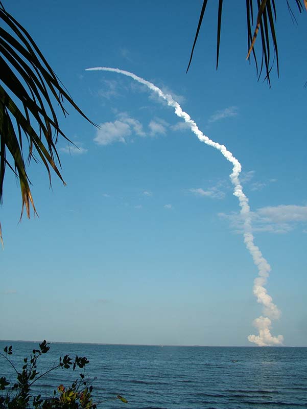 Space Shuttle Heading North