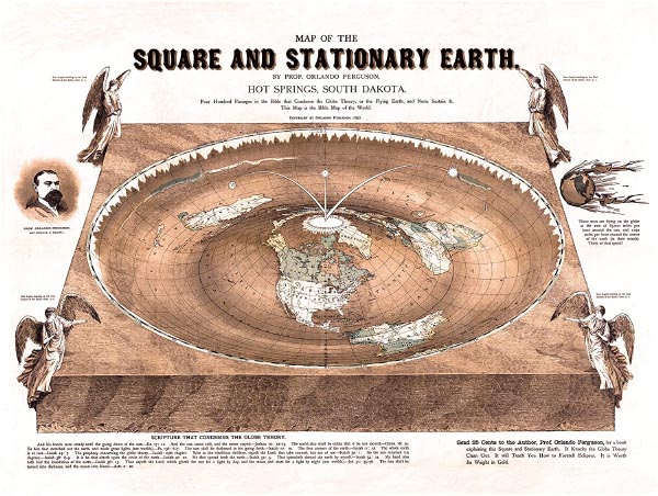 Orlando Ferguson's Map of the Square and Stationary Earth