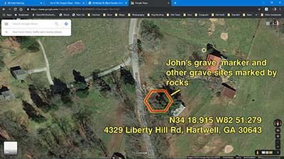 Aerial Map of John's Grave Site